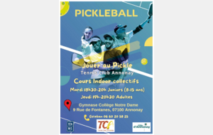 Pickleball Jeunes Indoor -  Cours collectif